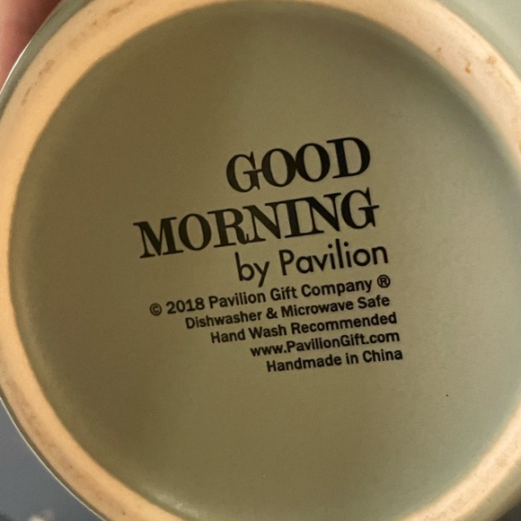 Pavilion Gift Company Good Morning 16 oz His and Hers Stoneware Mug Set EUC - Picture 2 of 4